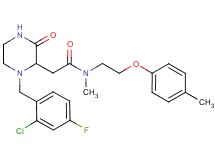 2-[1-(2-chloro-4-fluorobenzyl)-3-oxo-2-piperazinyl]-N-methyl-N-[2-(4-methylphenoxy)ethyl]acetamide