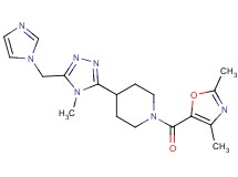 1-[(2,4-dimethyl-1,3-oxazol-5-yl)carbonyl]-4-[5-(1H-imidazol-1-ylmethyl)-4-methyl-4H-1,2,4-triazol-3-yl]piperidine