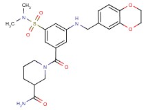 1-{3-[(2,3-dihydro-1,4-benzodioxin-6-ylmethyl)amino]-5-[(dimethylamino)sulfonyl]benzoyl}-3-piperidinecarboxamide