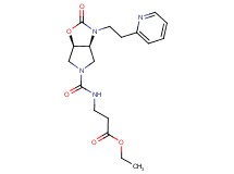 ethyl 3-[({(3aS*,6aR*)-2-oxo-3-[2-(2-pyridinyl)ethyl]hexahydro-5H-pyrrolo[3,4-d][1,3]oxazol-5-yl}carbonyl)amino]propanoate