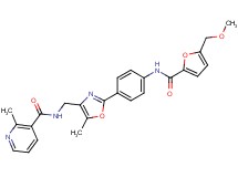 N-{[2-(4-{[5-(methoxymethyl)-2-furoyl]amino}phenyl)-5-methyl-1,3-oxazol-4-yl]methyl}-2-methylnicotinamide