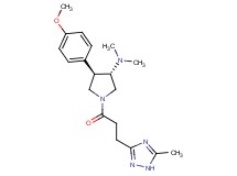 (3S*,4R*)-4-(4-methoxyphenyl)-N,N-dimethyl-1-[3-(5-methyl-1H-1,2,4-triazol-3-yl)propanoyl]-3-pyrrolidinamine