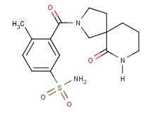 4-methyl-3-[(6-oxo-2,7-diazaspiro[4.5]dec-2-yl)carbonyl]benzenesulfonamide