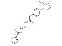 N-{[5-(2-furyl)isoxazol-3-yl]methyl}-2-[4-(5-methyl-1H-tetrazol-1-yl)phenyl]acetamide