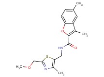 N-{[2-(methoxymethyl)-4-methyl-1,3-thiazol-5-yl]methyl}-3,5-dimethyl-1-benzofuran-2-carboxamide