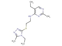 5-ethyl-N-{2-[(4-ethyl-5-methyl-4H-1,2,4-triazol-3-yl)thio]ethyl}-2-methylpyrimidin-4-amine