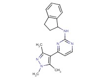 N-(2,3-dihydro-1H-inden-1-yl)-4-(1,3,5-trimethyl-1H-pyrazol-4-yl)-2-pyrimidinamine
