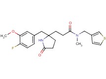 3-[2-(4-fluoro-3-methoxybenzyl)-5-oxo-2-pyrrolidinyl]-N-methyl-N-(3-thienylmethyl)propanamide