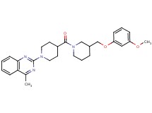 2-[4-({3-[(3-methoxyphenoxy)methyl]-1-piperidinyl}carbonyl)-1-piperidinyl]-4-methylquinazoline
