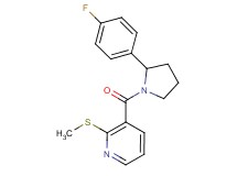 3-{[2-(4-fluorophenyl)-1-pyrrolidinyl]carbonyl}-2-(methylthio)pyridine