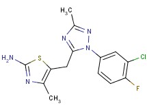 5-{[1-(3-chloro-4-fluorophenyl)-3-methyl-1H-1,2,4-triazol-5-yl]methyl}-4-methyl-1,3-thiazol-2-amine