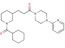 1-{3-[1-(cyclohexylcarbonyl)-3-piperidinyl]propanoyl}-4-(2-pyridinyl)piperazine