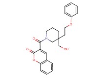 3-{[3-(hydroxymethyl)-3-(2-phenoxyethyl)-1-piperidinyl]carbonyl}-2H-chromen-2-one