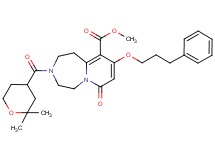 methyl 3-[(2,2-dimethyltetrahydro-2H-pyran-4-yl)carbonyl]-7-oxo-9-(3-phenylpropoxy)-1,2,3,4,5,7-hexahydropyrido[1,2-d][1,4]diazepine-10-carboxylate