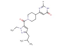 6-{1-[(1-ethyl-3-isobutyl-1H-pyrazol-5-yl)carbonyl]piperidin-4-yl}pyrimidin-4(3H)-one