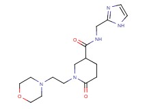 N-(1H-imidazol-2-ylmethyl)-1-[2-(4-morpholinyl)ethyl]-6-oxo-3-piperidinecarboxamide