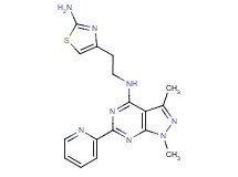 N-[2-(2-amino-1,3-thiazol-4-yl)ethyl]-1,3-dimethyl-6-(2-pyridinyl)-1H-pyrazolo[3,4-d]pyrimidin-4-amine