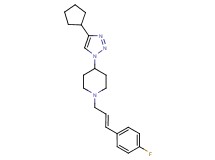 4-(4-cyclopentyl-1H-1,2,3-triazol-1-yl)-1-[(2E)-3-(4-fluorophenyl)prop-2-en-1-yl]piperidine