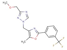 3-(methoxymethyl)-1-({5-methyl-2-[3-(trifluoromethyl)phenyl]-1,3-oxazol-4-yl}methyl)-1H-1,2,4-triazole