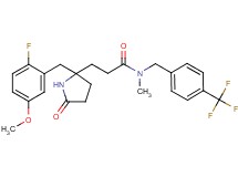 3-[2-(2-fluoro-5-methoxybenzyl)-5-oxo-2-pyrrolidinyl]-N-methyl-N-[4-(trifluoromethyl)benzyl]propanamide