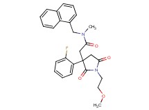 2-[3-(2-fluorophenyl)-1-(2-methoxyethyl)-2,5-dioxo-3-pyrrolidinyl]-N-methyl-N-(1-naphthylmethyl)acetamide