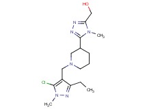 (5-{1-[(5-chloro-3-ethyl-1-methyl-1H-pyrazol-4-yl)methyl]piperidin-3-yl}-4-methyl-4H-1,2,4-triazol-3-yl)methanol