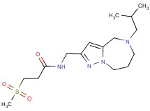 N-[(5-isobutyl-5,6,7,8-tetrahydro-4H-pyrazolo[1,5-a][1,4]diazepin-2-yl)methyl]-3-(methylsulfonyl)propanamide