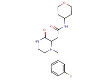 2-[1-(3-fluorobenzyl)-3-oxo-2-piperazinyl]-N-(tetrahydro-2H-pyran-4-yl)acetamide