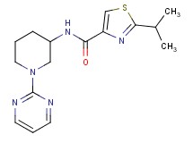 2-isopropyl-N-[1-(2-pyrimidinyl)-3-piperidinyl]-1,3-thiazole-4-carboxamide