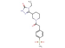4-ethyl-5-(1-{[4-(methylsulfonyl)phenyl]acetyl}piperidin-3-yl)-2,4-dihydro-3H-1,2,4-triazol-3-one