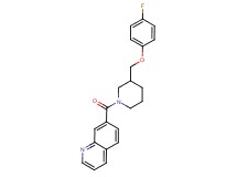 7-({3-[(4-fluorophenoxy)methyl]-1-piperidinyl}carbonyl)quinoline