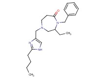 4-benzyl-1-[(2-butyl-1H-imidazol-4-yl)methyl]-3-ethyl-1,4-diazepan-5-one