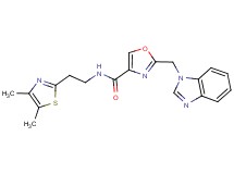 2-(1H-benzimidazol-1-ylmethyl)-N-[2-(4,5-dimethyl-1,3-thiazol-2-yl)ethyl]-1,3-oxazole-4-carboxamide