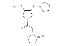 1-{2-[(3R*,4R*)-3-(hydroxymethyl)-4-(1-pyrrolidinylmethyl)-1-pyrrolidinyl]-2-oxoethyl}-2-pyrrolidinone