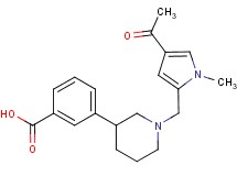 3-{1-[(4-acetyl-1-methyl-1H-pyrrol-2-yl)methyl]piperidin-3-yl}benzoic acid