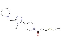 1-[3-(ethylthio)propanoyl]-4-[4-methyl-5-(piperidin-1-ylmethyl)-4H-1,2,4-triazol-3-yl]piperidine