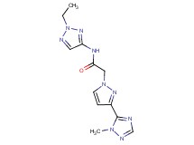 N-(2-ethyl-2H-1,2,3-triazol-4-yl)-2-[3-(1-methyl-1H-1,2,4-triazol-5-yl)-1H-pyrazol-1-yl]acetamide