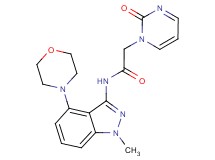 N-(1-methyl-4-morpholin-4-yl-1H-indazol-3-yl)-2-(2-oxopyrimidin-1(2H)-yl)acetamide
