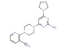 2-[4-(2-amino-6-pyrrolidin-1-ylpyrimidin-4-yl)piperazin-1-yl]nicotinonitrile