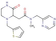 N-methyl-2-[3-oxo-1-(2-thienylmethyl)-2-piperazinyl]-N-(2-pyrazinylmethyl)acetamide