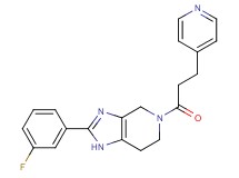 2-(3-fluorophenyl)-5-(3-pyridin-4-ylpropanoyl)-4,5,6,7-tetrahydro-1H-imidazo[4,5-c]pyridine