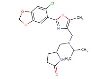 5-{[{[2-(6-chloro-1,3-benzodioxol-5-yl)-5-methyl-1,3-oxazol-4-yl]methyl}(isopropyl)amino]methyl}-2-pyrrolidinone