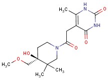 5-{2-[(4S*)-4-hydroxy-4-(methoxymethyl)-3,3-dimethylpiperidin-1-yl]-2-oxoethyl}-6-methylpyrimidine-2,4(1H,3H)-dione
