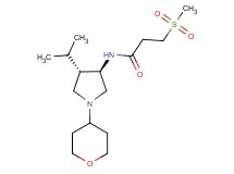 N-[(3R*,4S*)-4-isopropyl-1-(tetrahydro-2H-pyran-4-yl)-3-pyrrolidinyl]-3-(methylsulfonyl)propanamide