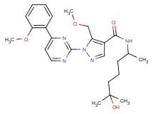 N-(5-hydroxy-1,5-dimethylhexyl)-5-(methoxymethyl)-1-[4-(2-methoxyphenyl)-2-pyrimidinyl]-1H-pyrazole-4-carboxamide