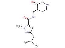 N-{[(3S*,4S*)-3-hydroxypiperidin-4-yl]methyl}-3-isobutyl-1-methyl-1H-pyrazole-5-carboxamide