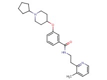 3-[(1-cyclopentyl-4-piperidinyl)oxy]-N-[2-(3-methyl-2-pyridinyl)ethyl]benzamide