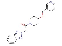 2-{2-oxo-2-[4-(3-pyridinylmethoxy)-1-piperidinyl]ethyl}-2H-1,2,3-benzotriazole