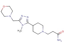 3-{4-[4-methyl-5-(morpholin-4-ylmethyl)-4H-1,2,4-triazol-3-yl]piperidin-1-yl}propanamide