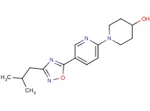 1-[5-(3-isobutyl-1,2,4-oxadiazol-5-yl)pyridin-2-yl]piperidin-4-ol